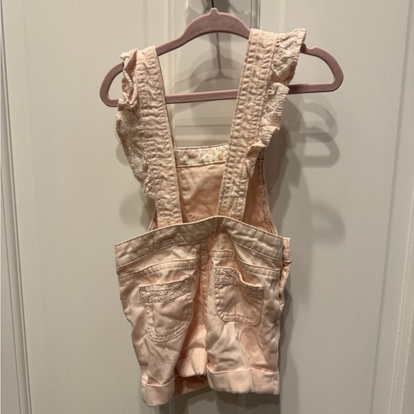 Artisan NY 12M Girls Light Pink Frill Overall Shorts - Picture 5 of 7